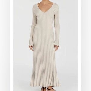 DISSH REIGN STONE SLEEVED KNIT MIDI DRESS